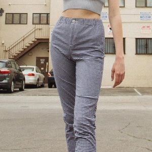 Brandy Melville/John Galt one size gingham black and white trouser